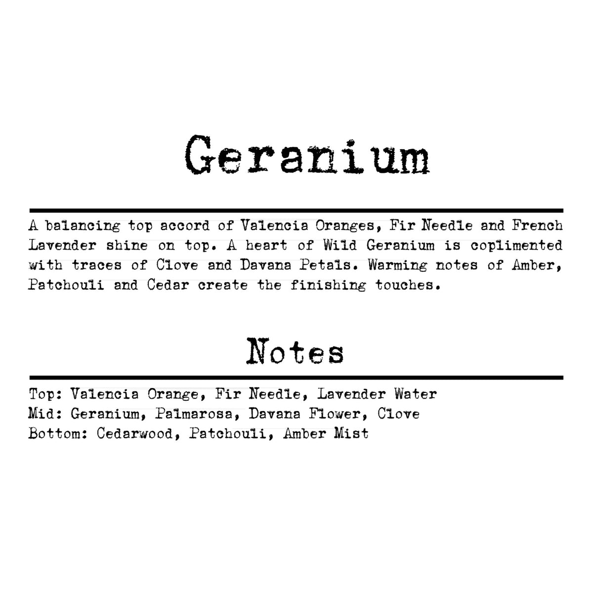 Geranium Sample Scent Strip – Light 4 Life