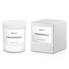 8oz Private Label White Matte Heavy Rock Glass Candle (with White Matte with Silicone Lid and White Box), Vessel + Lid + Box, White Matte, White Matte with Silicone, White