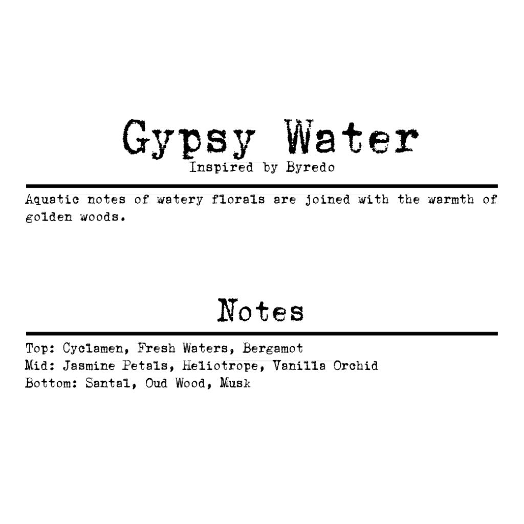 Gypsy Water (our version) Sample Scent Strip