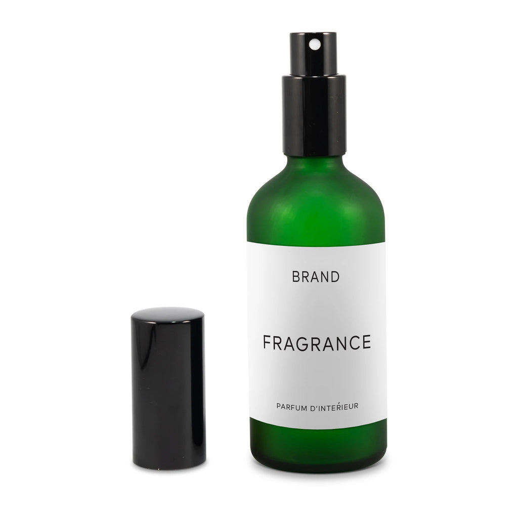 100ml Private Label Frost Emerald Room Spray (with Black Cap), Green, Frost Emerald, Black